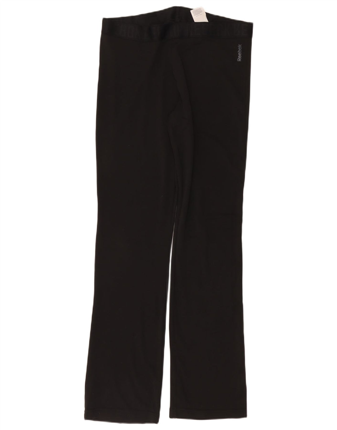 REEBOK Womens Leggings UK 12/14 Medium Black Polyester