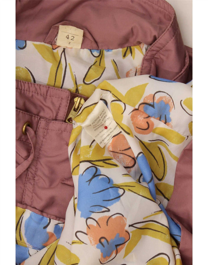 Vintage oversize parkajakke til kvinder EU 42 Large Pink Polyester
