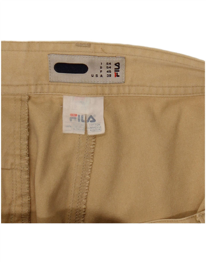Fila Herre Straight Cargo Bukser W38 L29 Beige Bomuld
