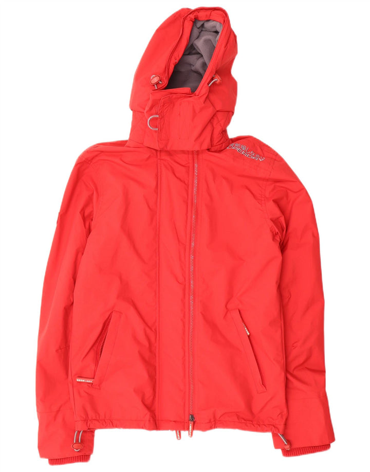 Superdry Windcheater vindjakke med hætte til mænd UK 34 XS Rød polyester