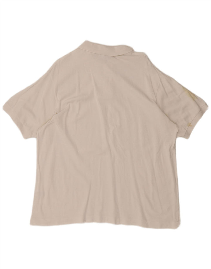 Lacoste Herre Polo Shirt Str. 7 2XL Hvid Bomuld