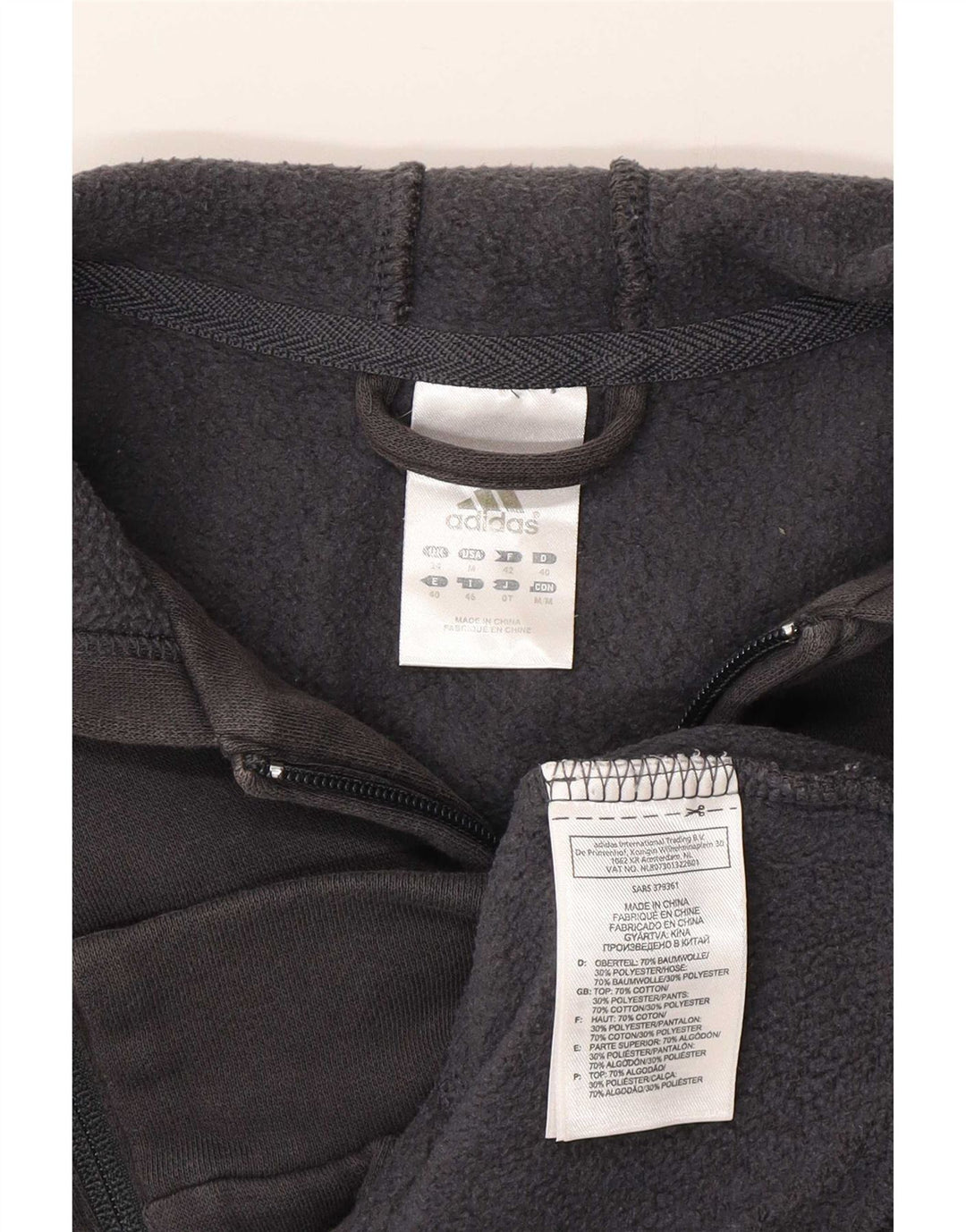 Adidas Dame Hættetrøje Sweater UK 14 Medium Grey Bomuld