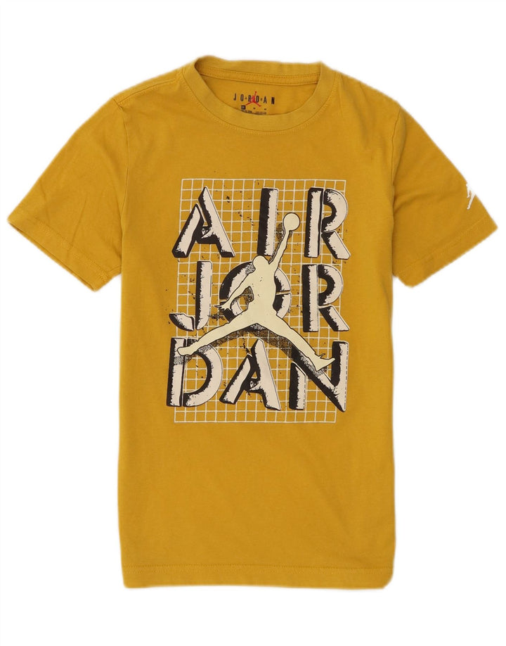 Jordan drenge grafisk t-shirt top 10-11 år medium gul bomuld