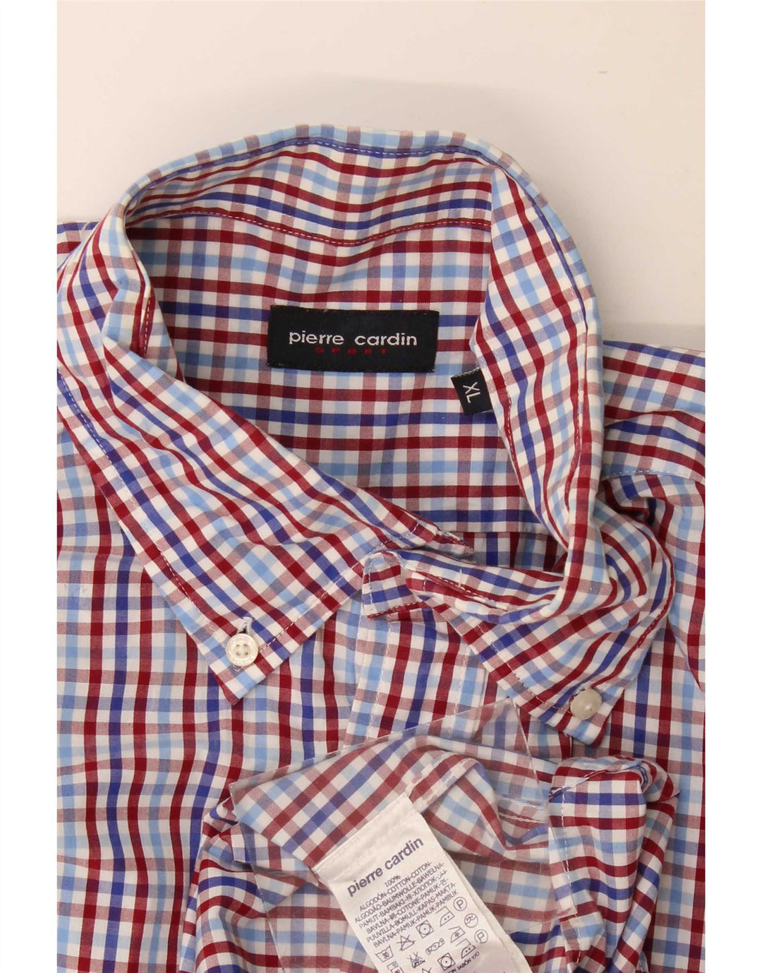Pierre Cardin Herreskjorte XL Multifarvet Gingham Bomuld