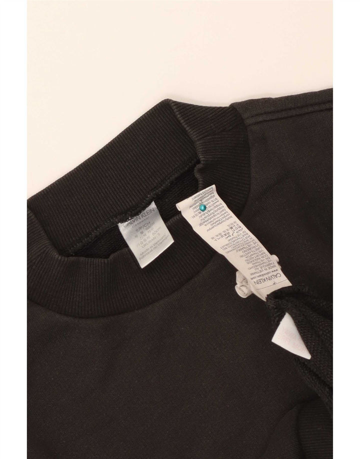 Calvin Klein Dame Oversized Sweatshirt Jumper UK 10 Small Black Bomuld