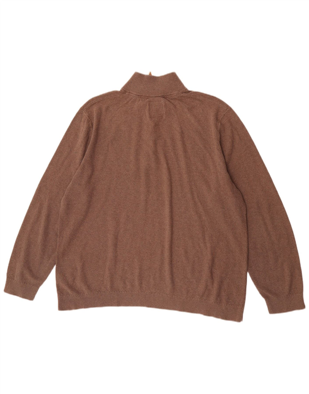 Fat Face Herre Zip Neck Jumper Sweater 2XL Brun Bomuld