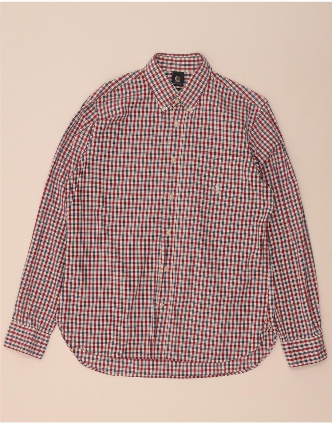 Marina Yachting Herre Regular Fit skjorte str. 42 Large Red Gingham Cotton