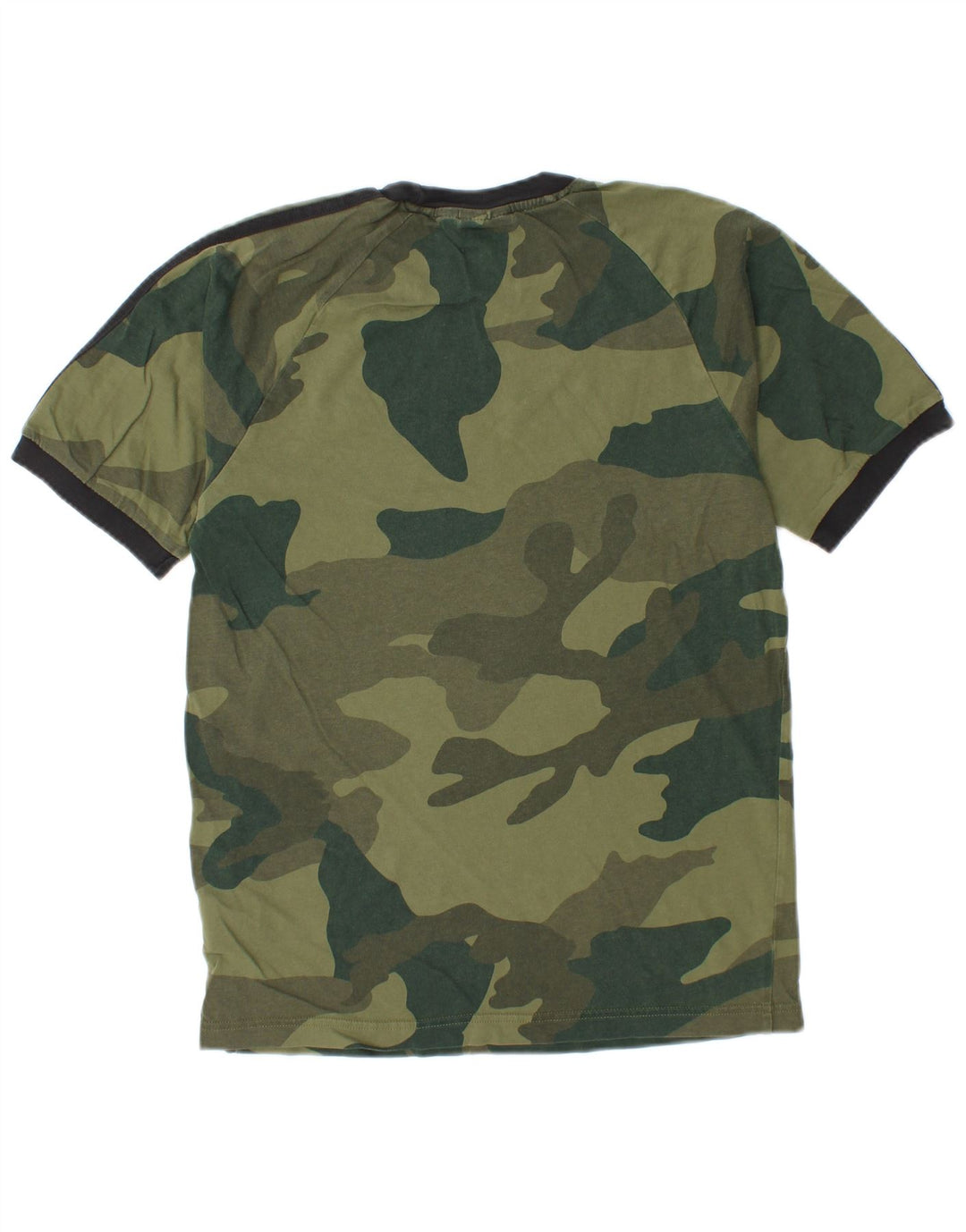 ADIDAS Herre T-Shirt Top Lille Khaki Camouflage Bomuld