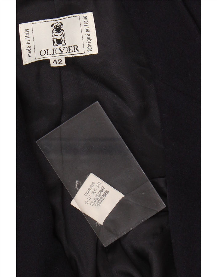OLIVER BY VALENTINO Dame 2-knaps blazerjakke IT 42 Medium Navyblå