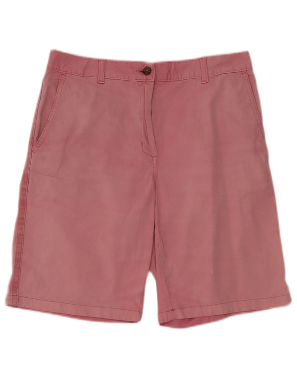 Marks & Spencer Womens Chino Shorts UK 12 Medium W32 Pink Cotton