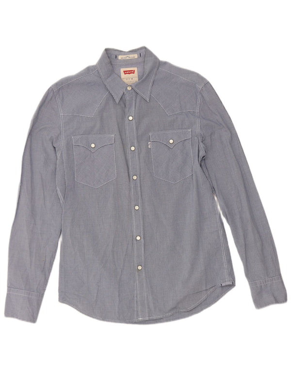 Levi's Slim Fit-skjorte til mænd, lille marineblå Gingham-bomuld