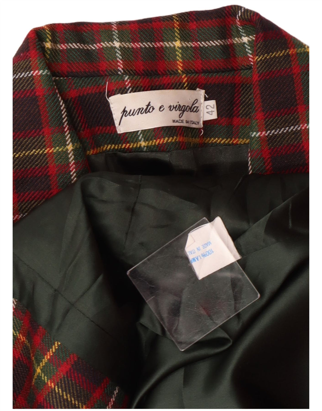 Punto e Virgola Dame Blazer Jacket IT 42 Medium Flerfarvet Ternet