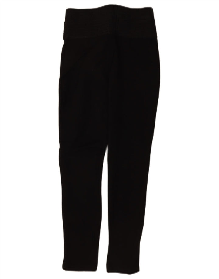 Zara Womens Crop Leggings UK 12 Medium Black Polyester