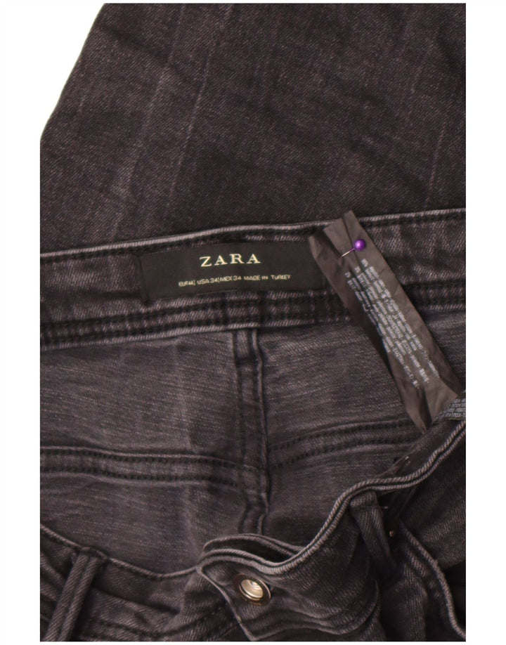 Zara Herre Distressed Slim Jeans EU 44 Large W34 L28 Grå Bomuld
