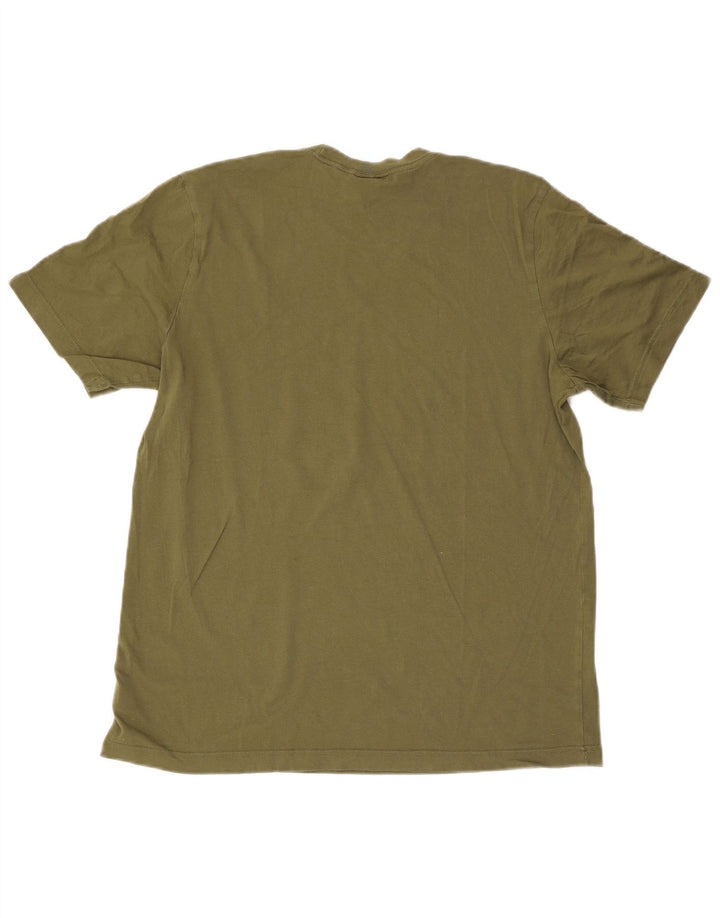 Adidas Herre T-Shirt Top Medium Khaki Bomuld
