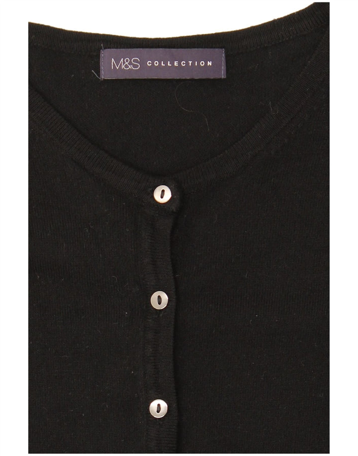 Marks & Spencer Dame Cardigan Sweater UK 10 Small Black