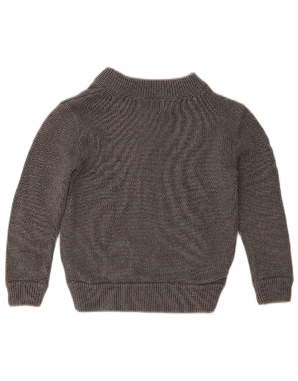 Ralph Lauren drenge grafisk cardigan sweater 4-5 år lille grå bomuld
