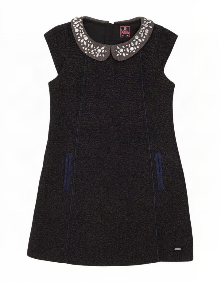 Superdry Womens Shift Dress UK 12 Medium Navy Blue Flecked Wool