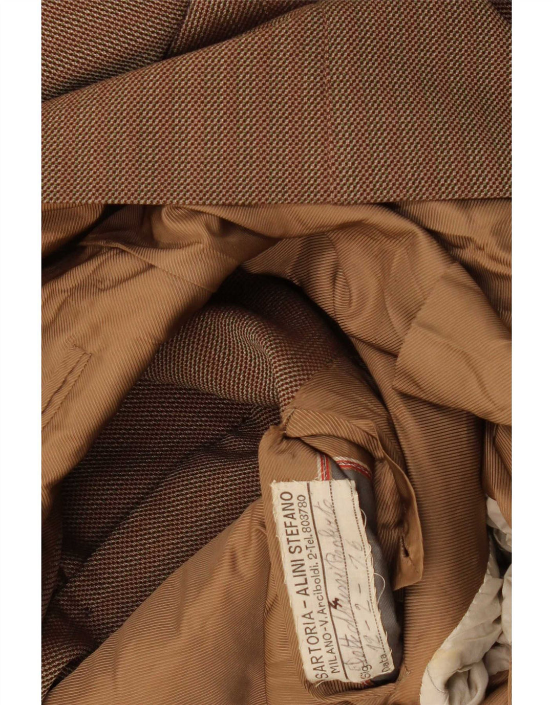 Vintage Herre 3-knaps blazerjakke UK 36 Small Brown Stribet Classic