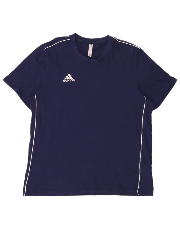 Adidas herre T-shirt top XL marineblå bomuld