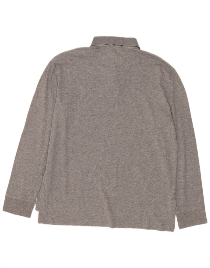 Polo Ralph Lauren Langærmet herre poloskjorte mellemgrå bomuld