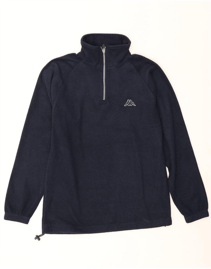Kappa herre lynlås hals fleece jumper lille marineblå polyester