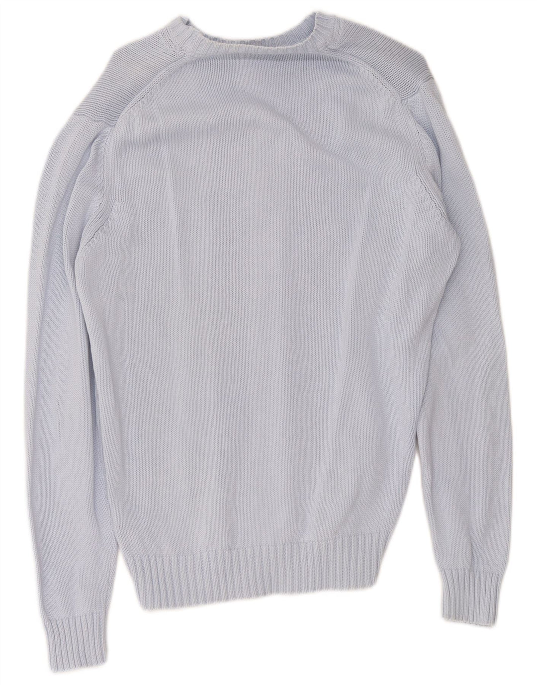 Zara Herre sweater med rund hals, mellemblå bomuld