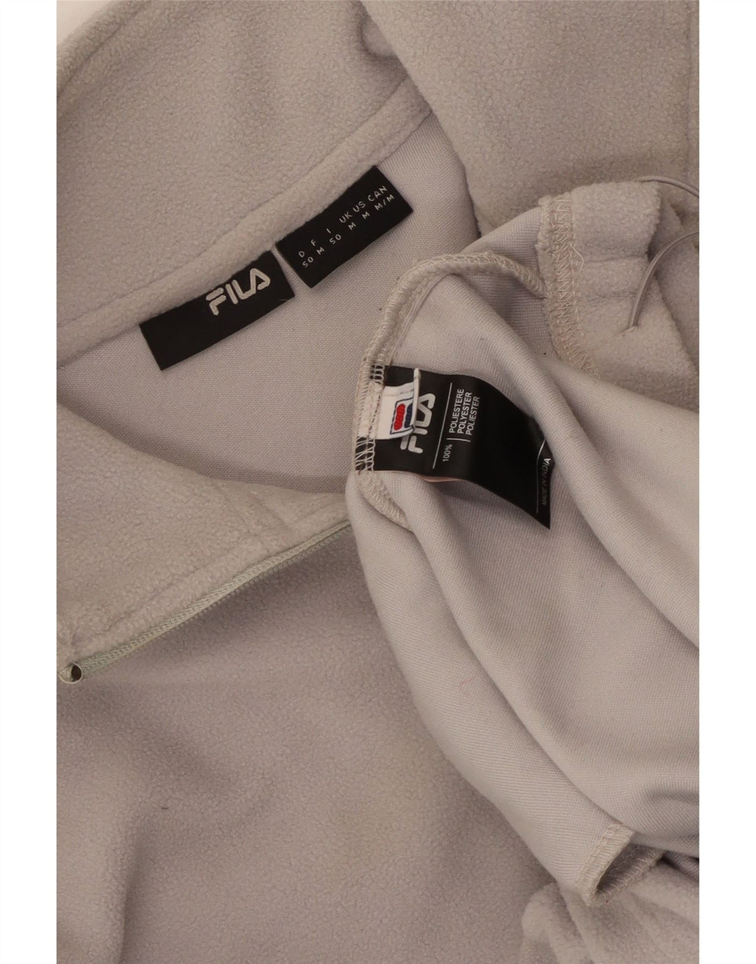 Fila herre lynlås hals fleece jumper mellemgrå polyester