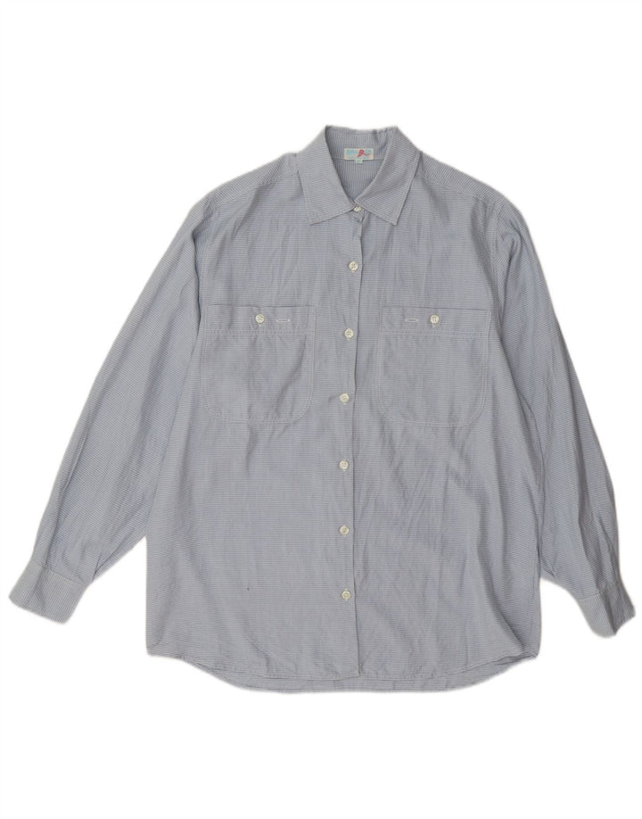 Ballon Dame Oversized Shirt EU 36 Small Blue Gingham Silke