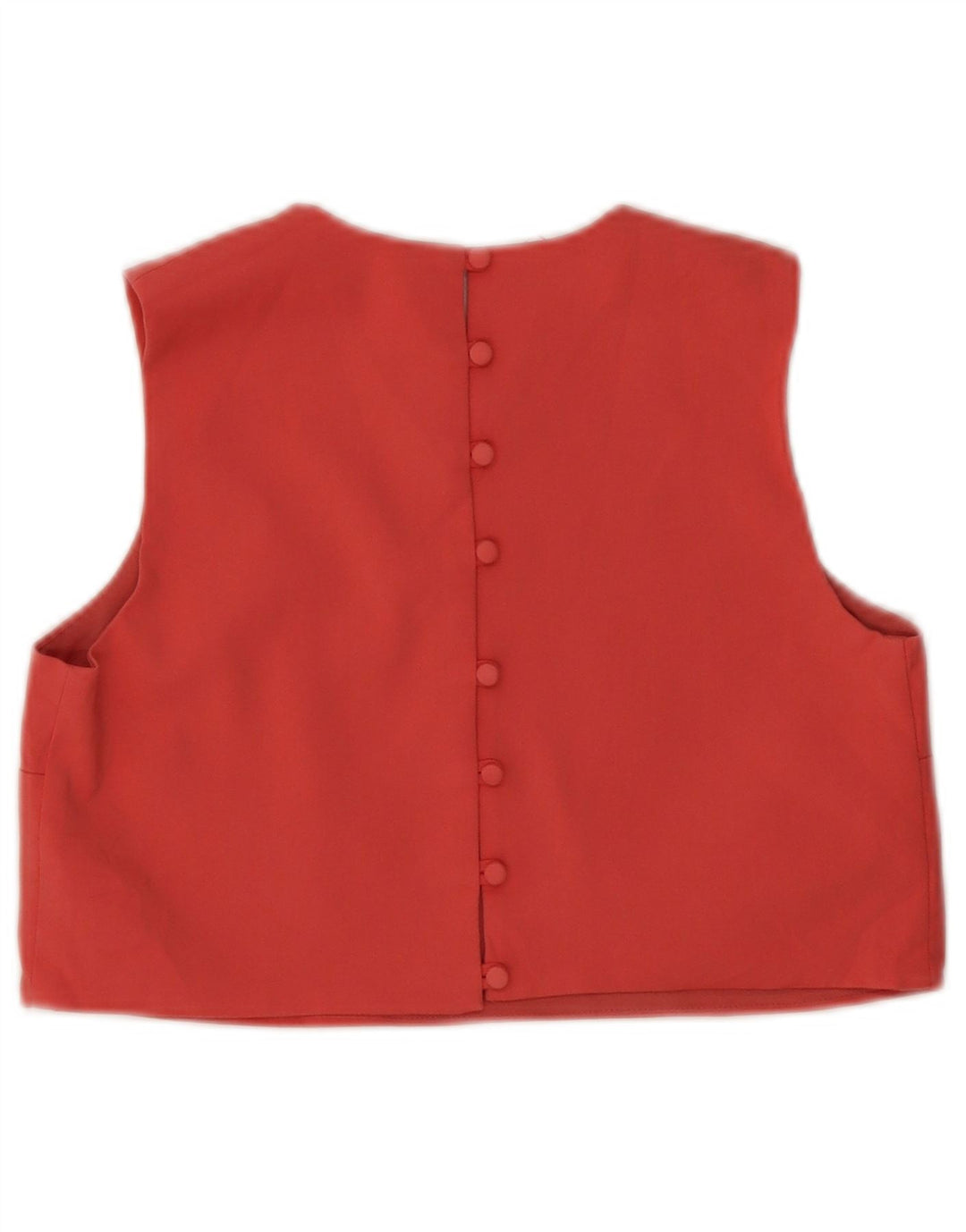 Zara Dame Ærmeløs Crop Top UK 12 Medium Pink Bomuld