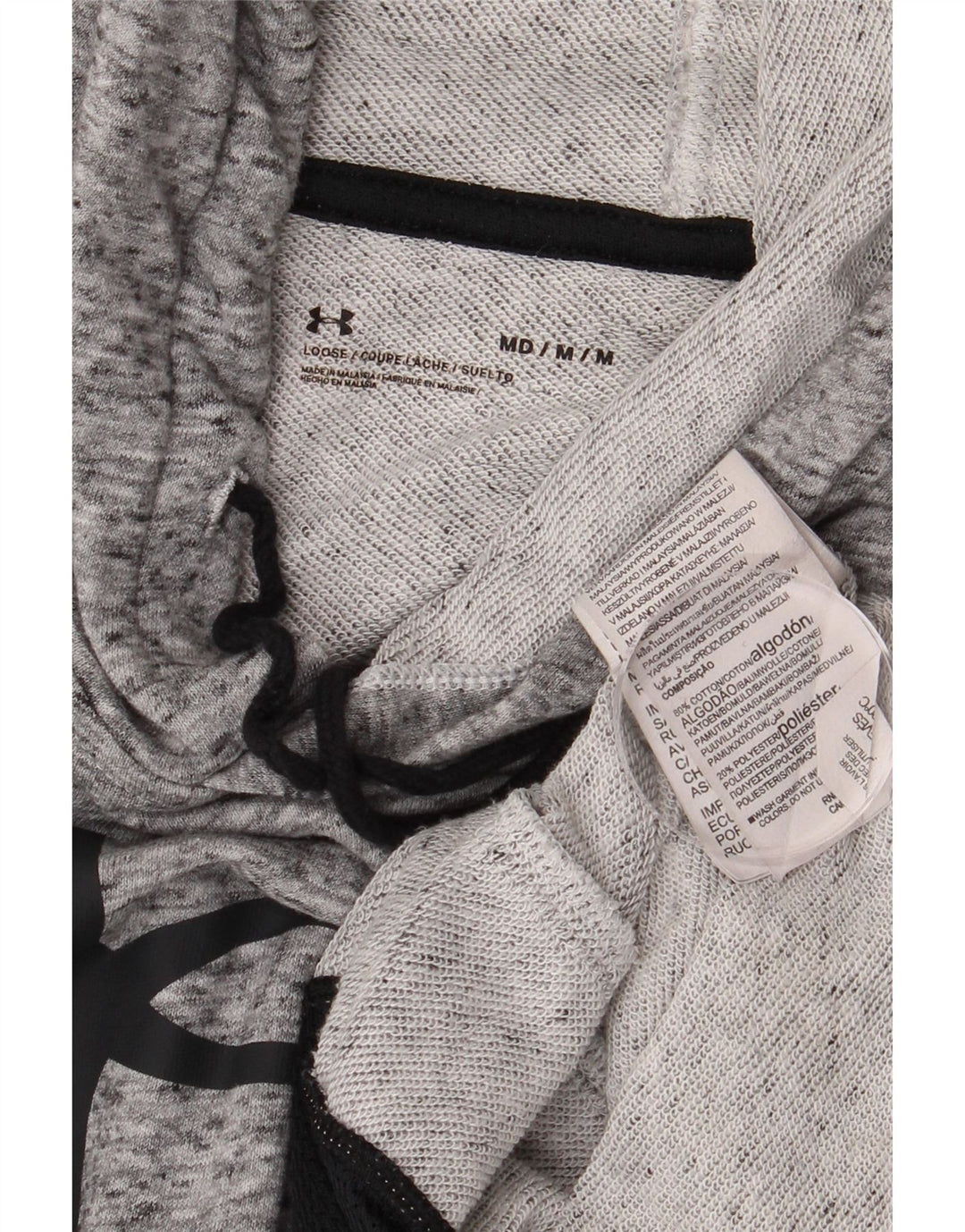 Under Armour Herre grafisk hættetrøje Jumper Medium Grey Flecked Bomuld