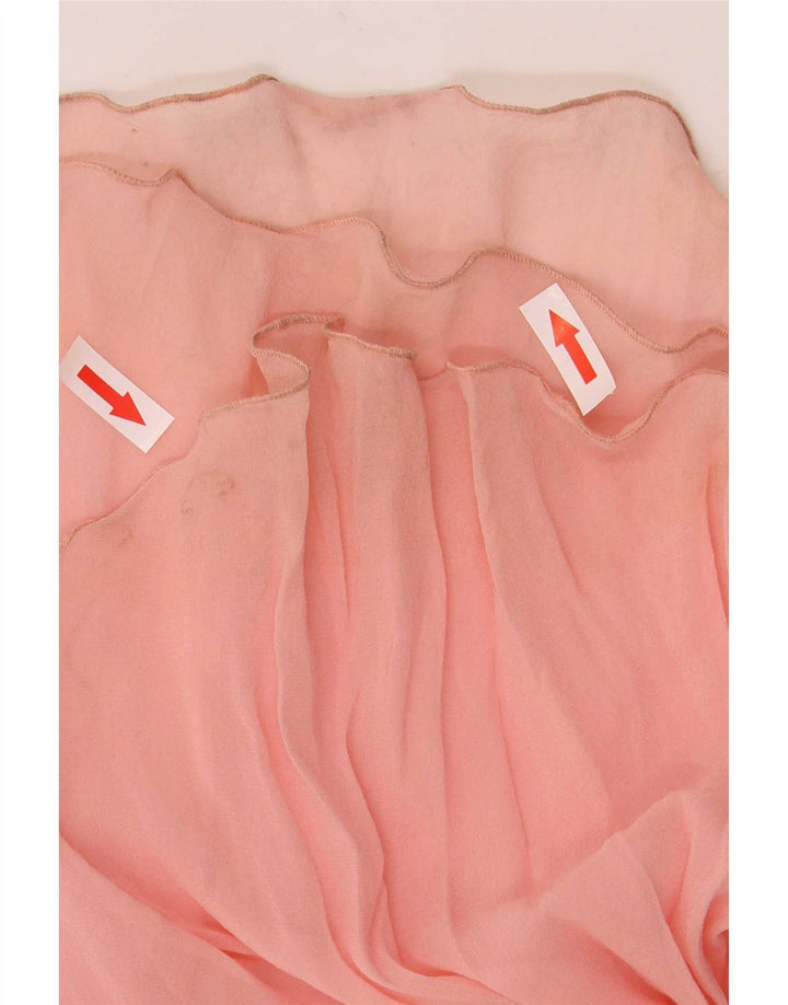 Luisa Spagnoli Dame Asymmetrisk Maxi Nederdel IT 42 Medium W28 Pink Silke