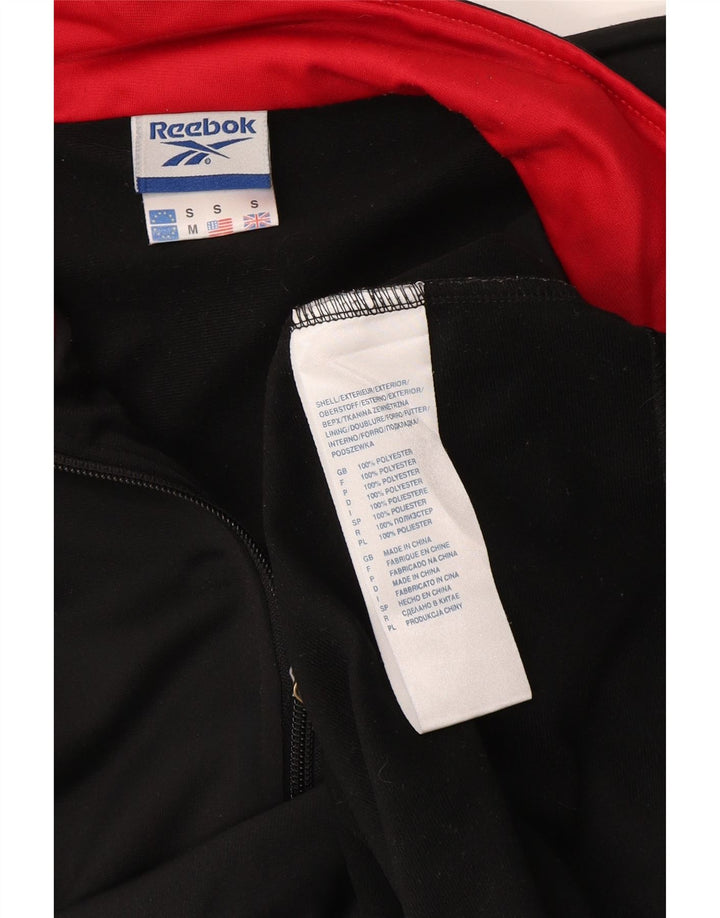 Reebok Herre Grafisk Loose Fit træningsdragt Top jakke Lille sort polyester