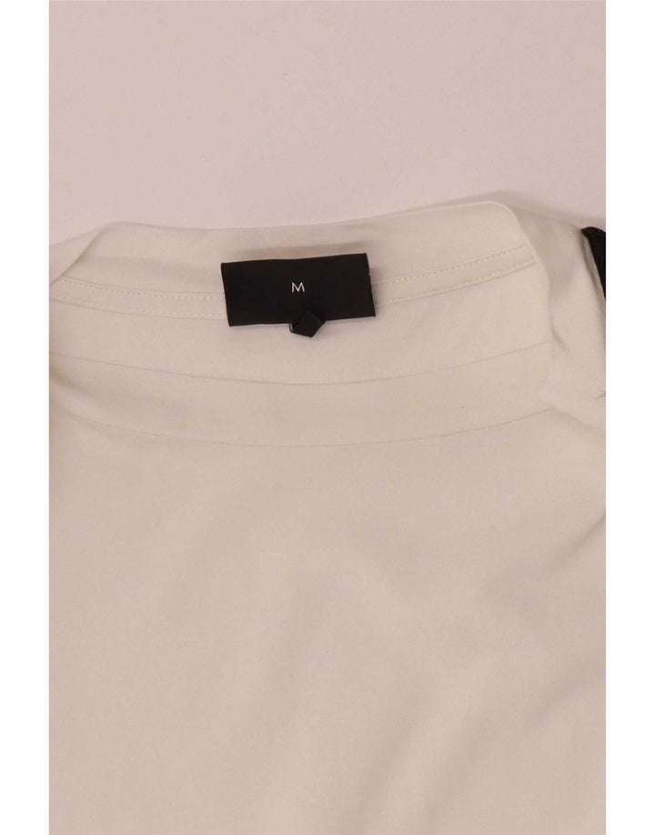Emporio Armani Herre T-Shirt Top Medium White Colourblock Lyocell