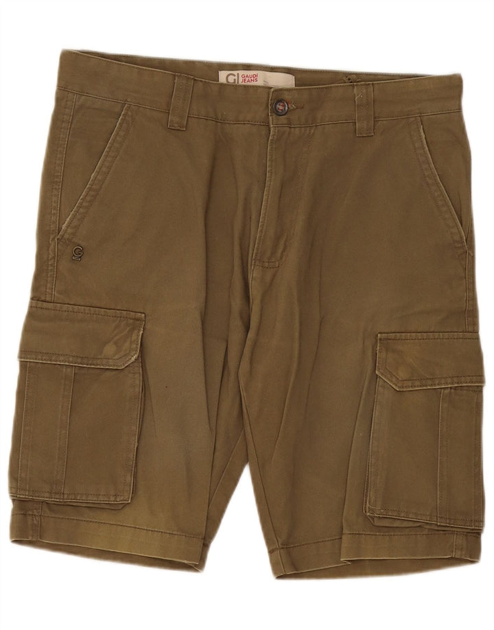 Gaudi Herre Cargo Shorts W34 Large Khaki Bomuld