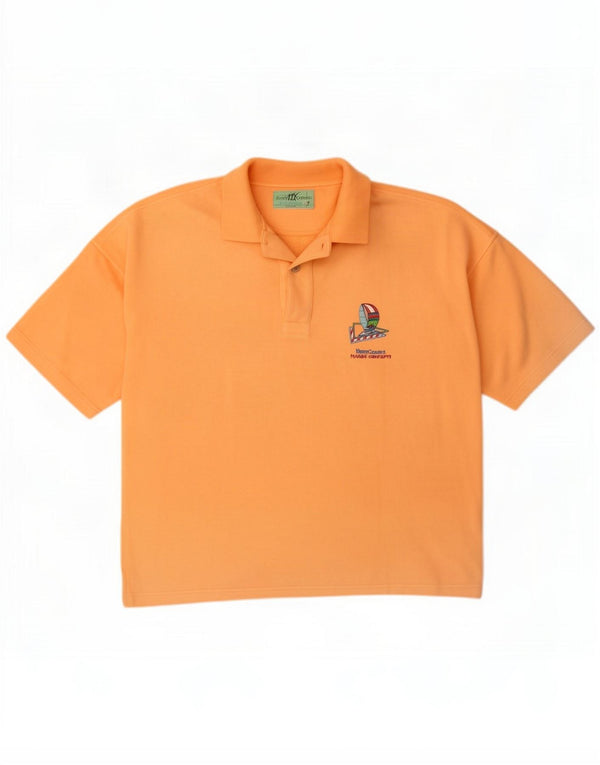 Henry Cottons Poloshirt til mænd Large Orange Cotton