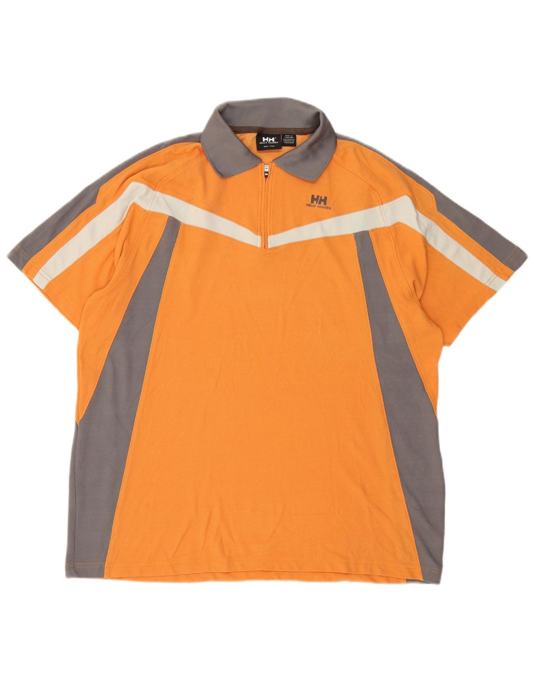 Helly Hansen Herre Polo Shirt 2XL Orange Colourblock Nylon