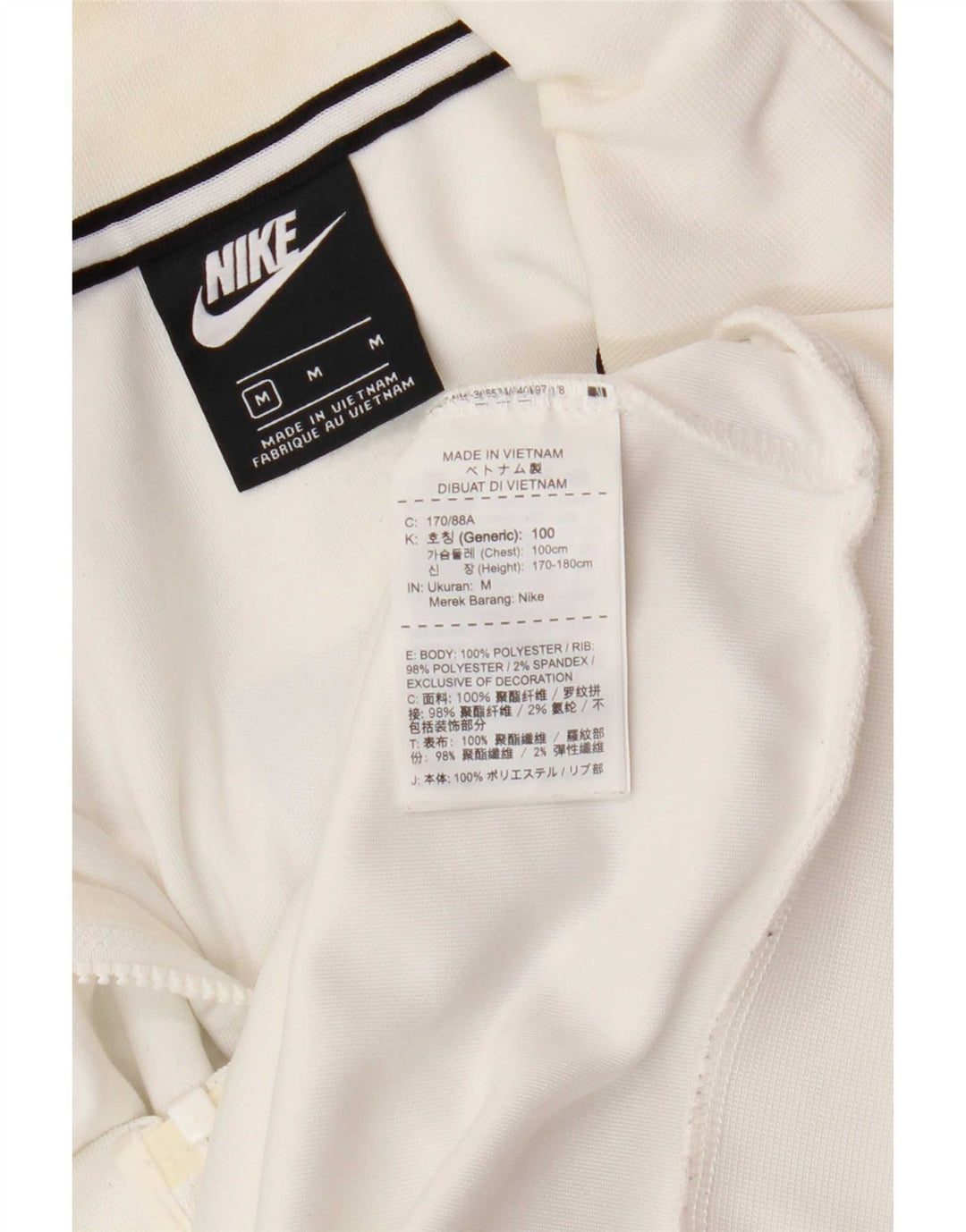 Nike Grafisk træningsdragt til mænd Topjakke Medium White Colourblock Polyester