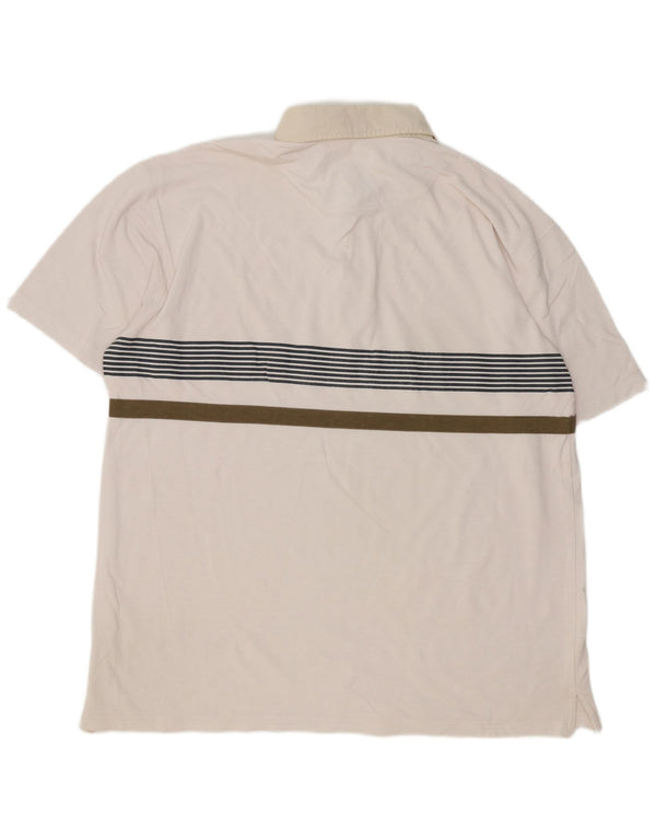 Murphy & Nye Herre Sailmakers Rugby Polo Shirt 2XL Hvidstribet bomuld