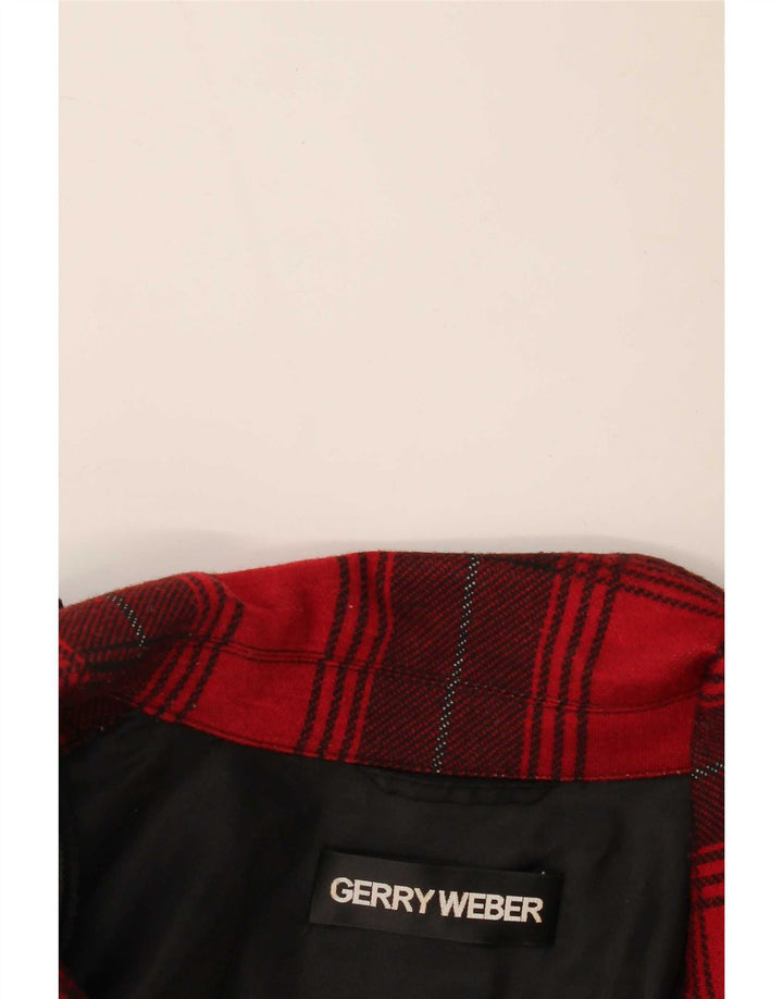 Gerry Weber Dame 2-knaps blazerjakke UK 12 Medium Red Check