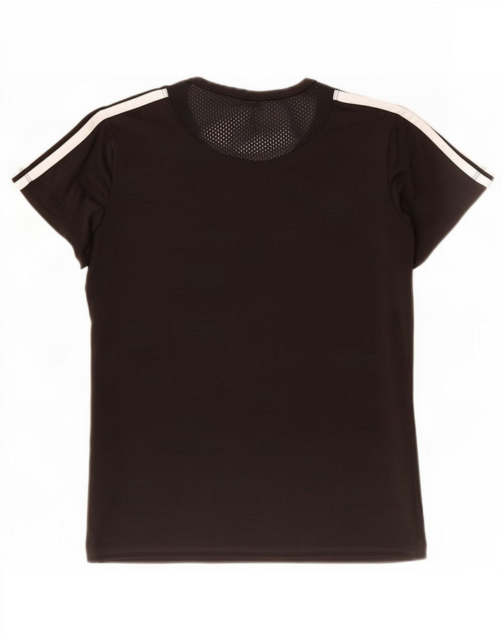 Adidas Dame T-Shirt Top UK 10 Lille Sort