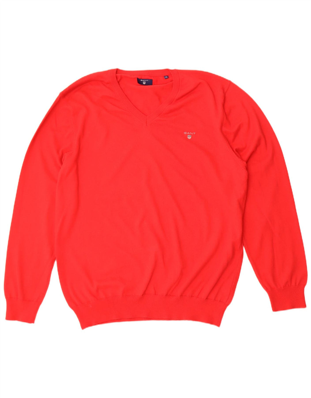 Gant Herre V-hals sweater 3XL rød bomuld