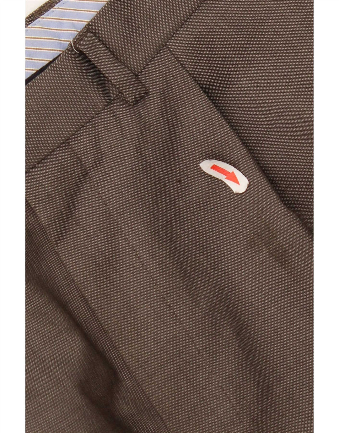 Marks & Spencer Herre Pegged Suit Bukser W34 L31 Brun Uld