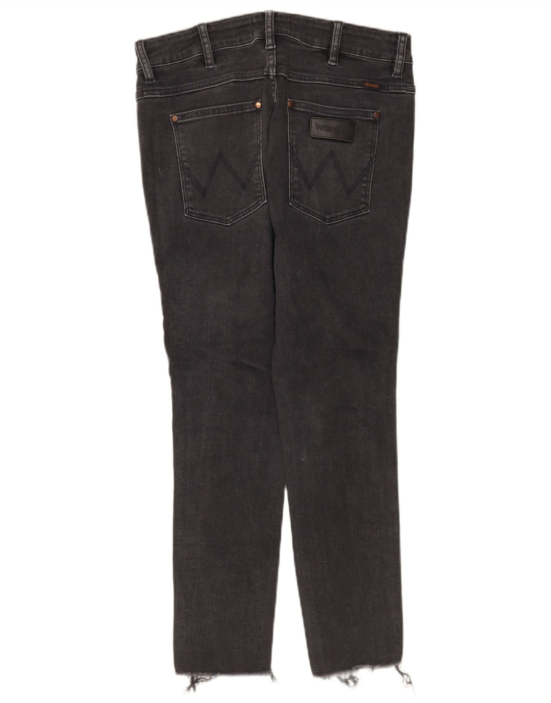 Wrangler Womens Cropped Jeans W32 L25 Sort bomuld