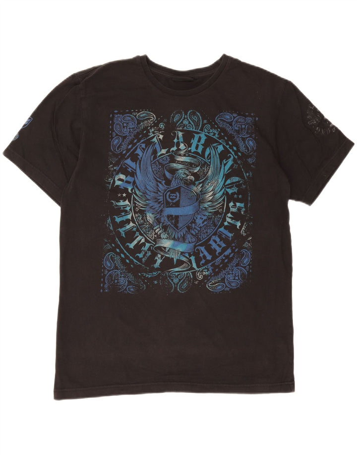 Billabong Herre Grafisk T-Shirt Top Stor Grå Bomuld