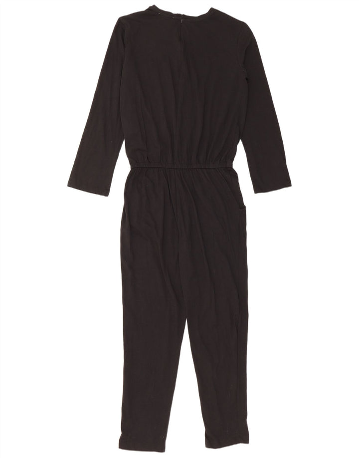 Zara Dame Jumpsuit UK 10 Small Black Bomuld
