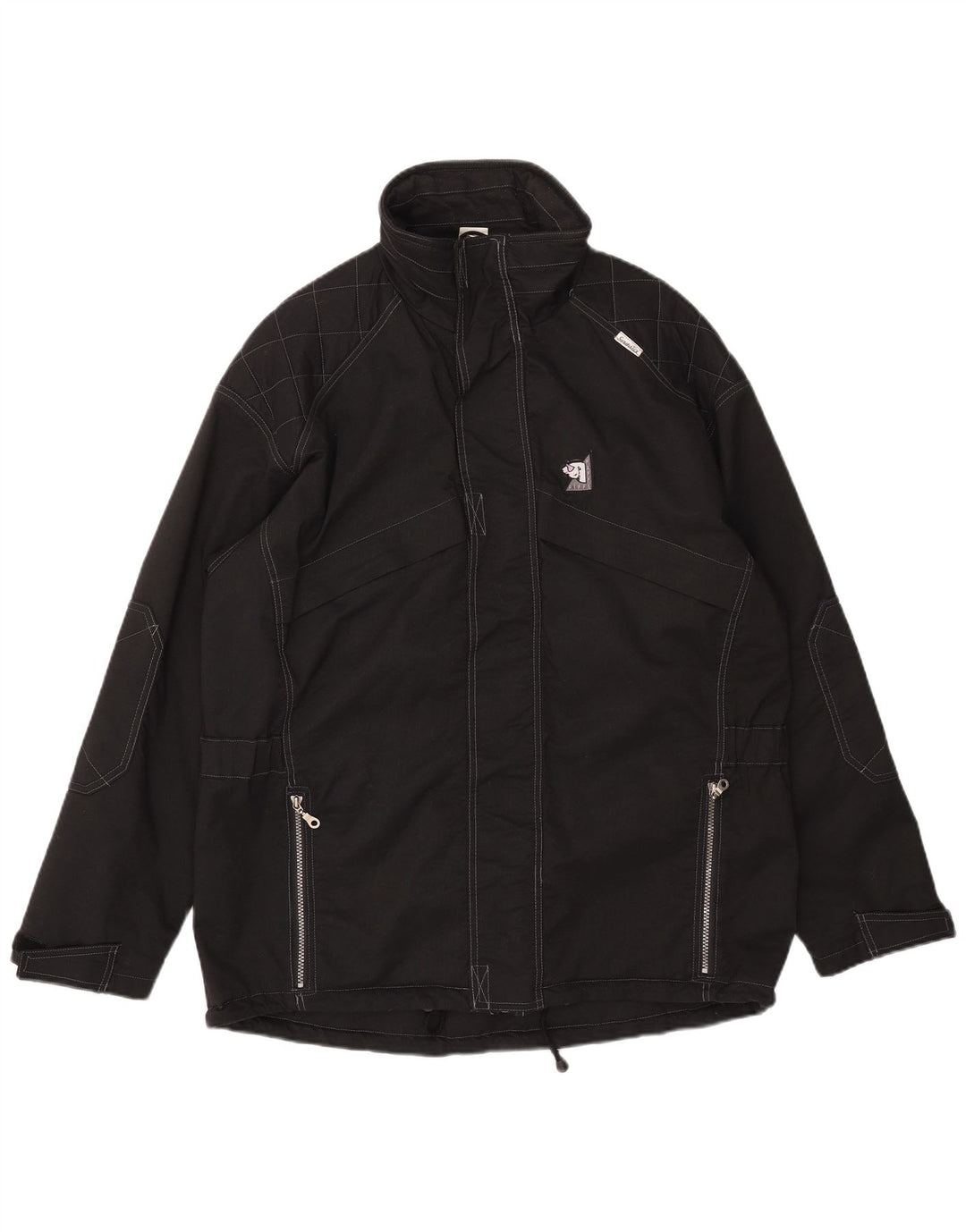 Riff & Riffa Herre Grafisk Windbreaker Jacket UK 40 Stor Sort Polyamid
