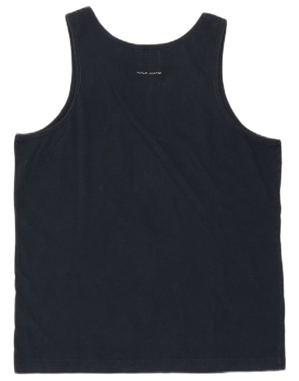 Rifle Dame Vest Top UK 18 XL Navy Blue Bomuld