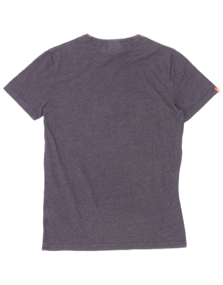 Superdry Grafisk T-shirt top til mænd, lille marineblå bomuld