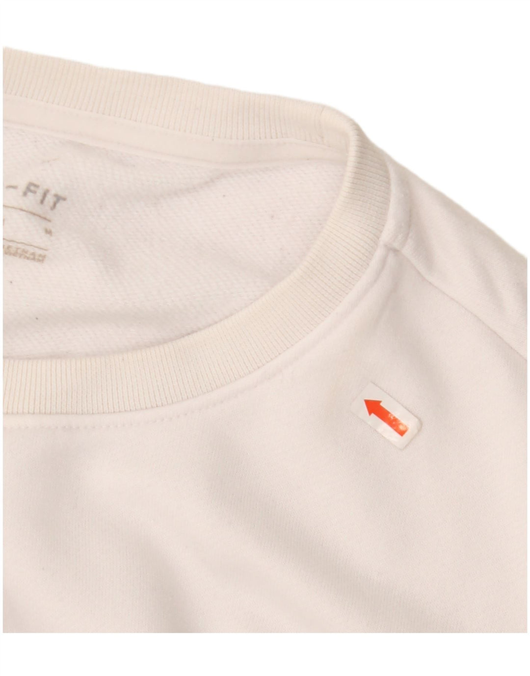 Nike Dame Grafisk Sweatshirt Jumper UK 14 Medium White Polyester